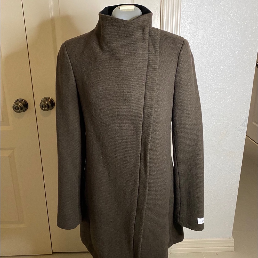Calvin Klein Brown Wool Coat (Sz 8)